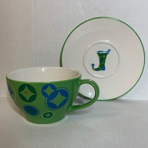 STARBUCKS HOLIDAY COFFEE CUP AND SAUCER***